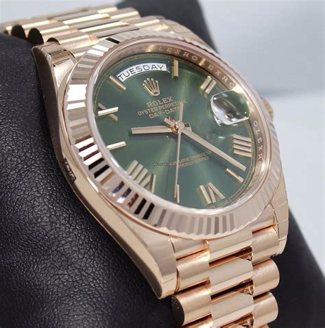 rolex day date green lunette|chrono24 Rolex Day-Date.